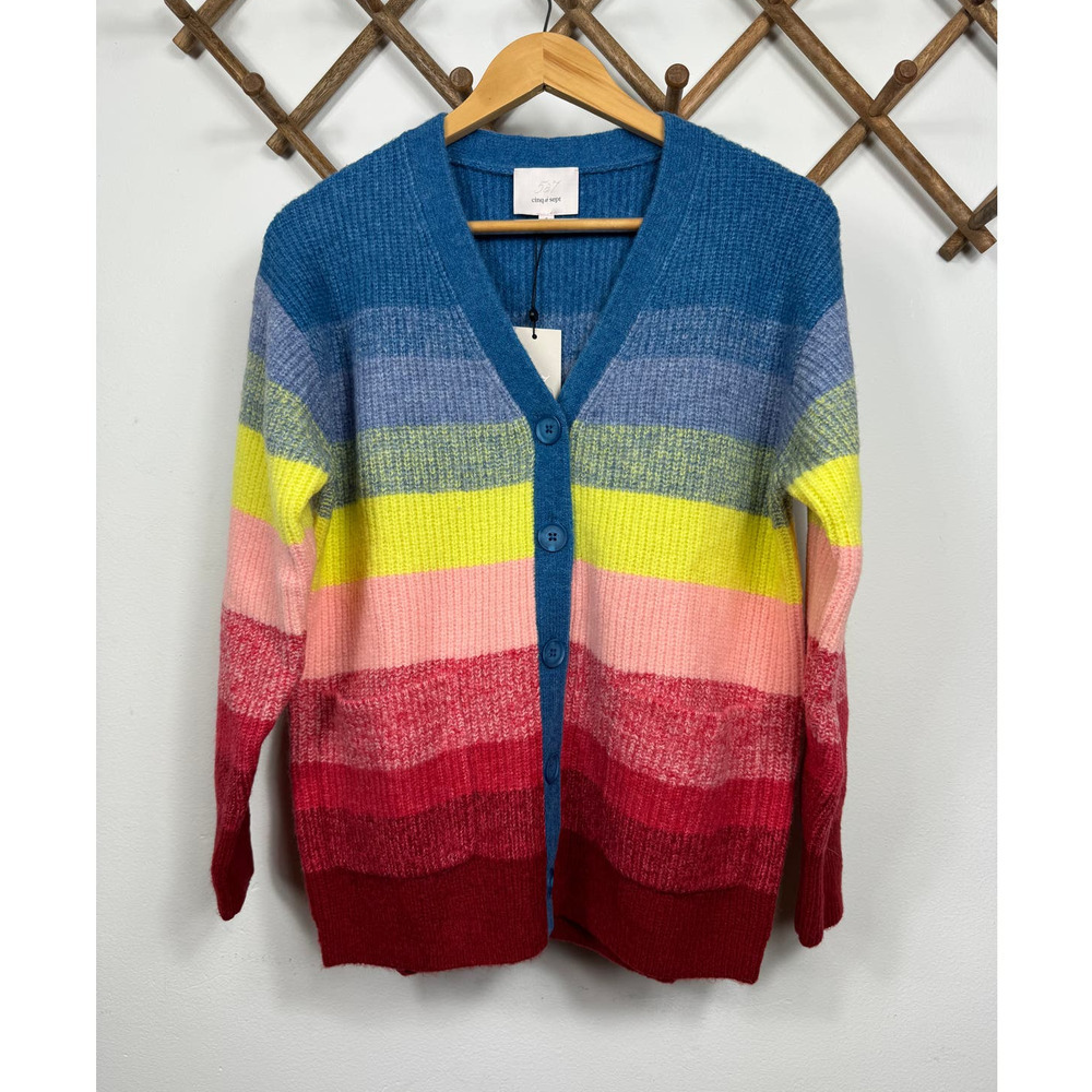 Cinq à Sept Kensley Striped Cardigan Size S